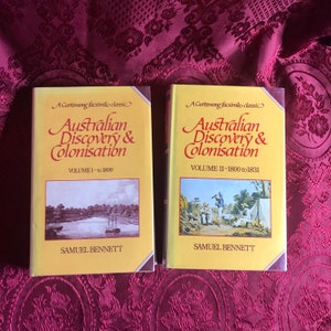 Australian Discovery & Colonisation, Complete In 2 Volumes, A Book By Samuel Bennett, Currawong Facsimile Classic, History, Exploration.