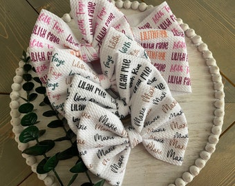 Custom Name Hair Bows