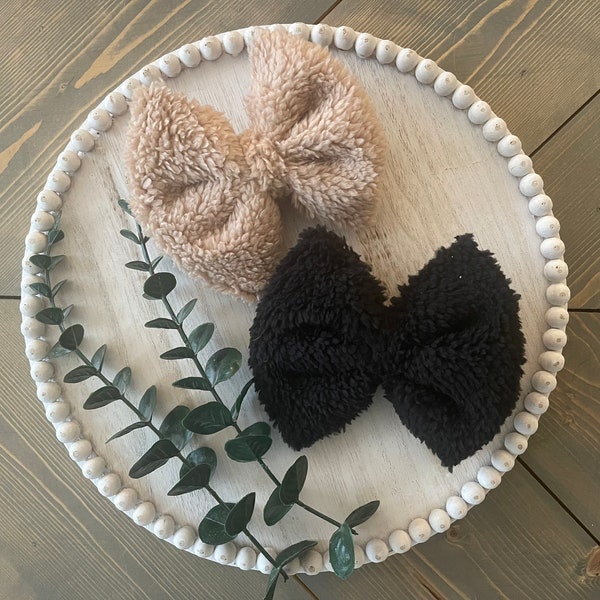 Sherpa Hair Bows