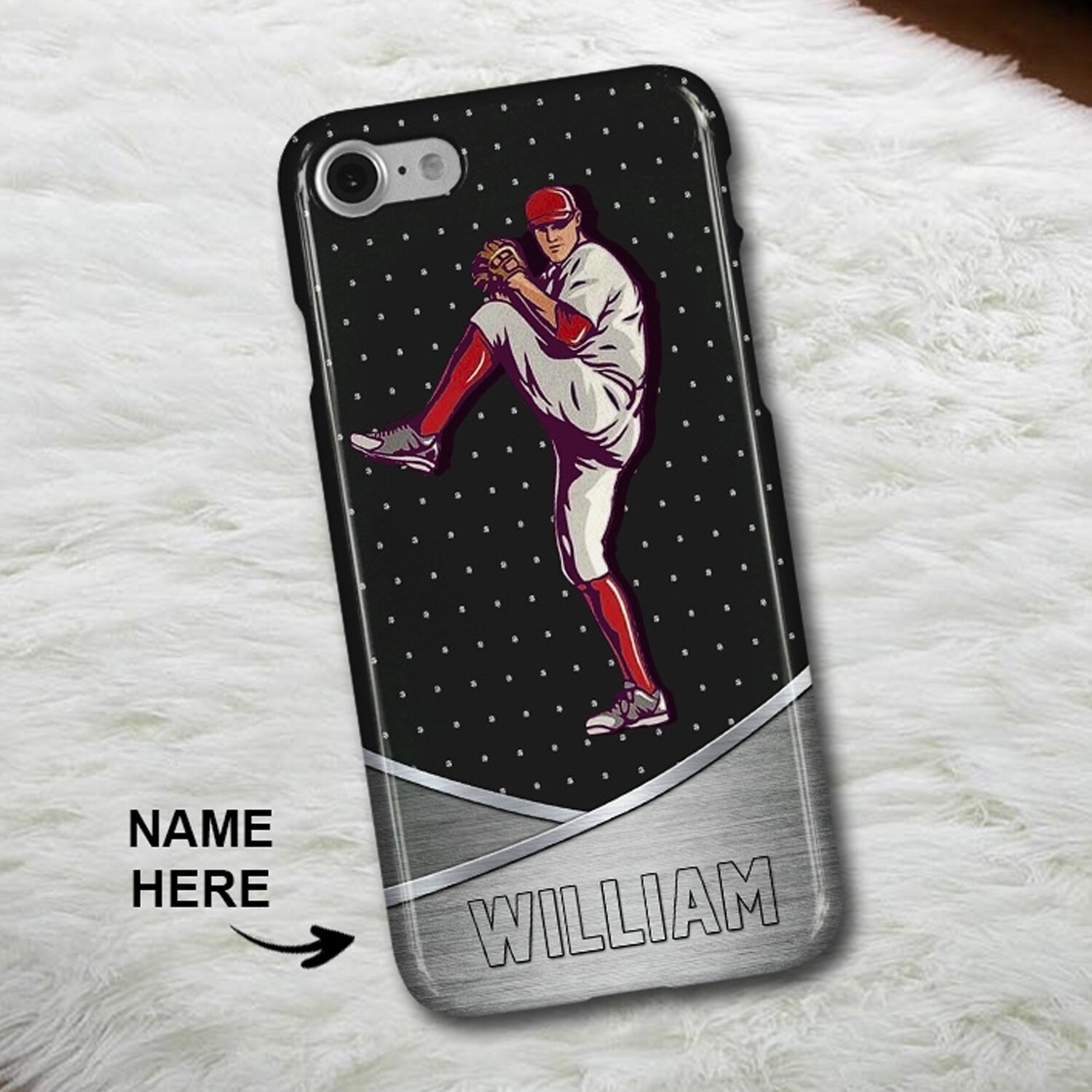 Custom Baseball Phone Case Personalized Baseball Phone Case Etsy