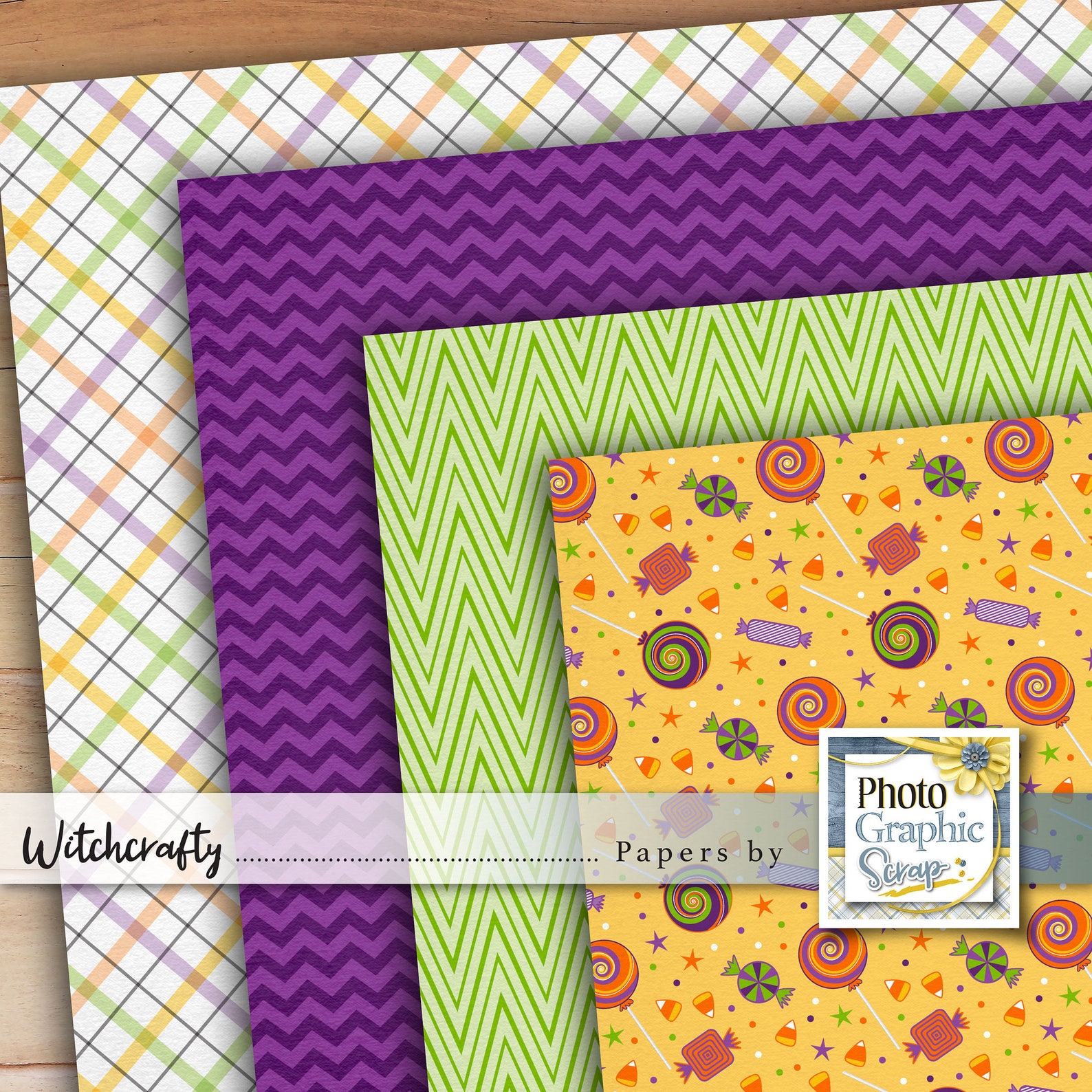 Halloween digital scrapbook papers printable papers pattern | Etsy