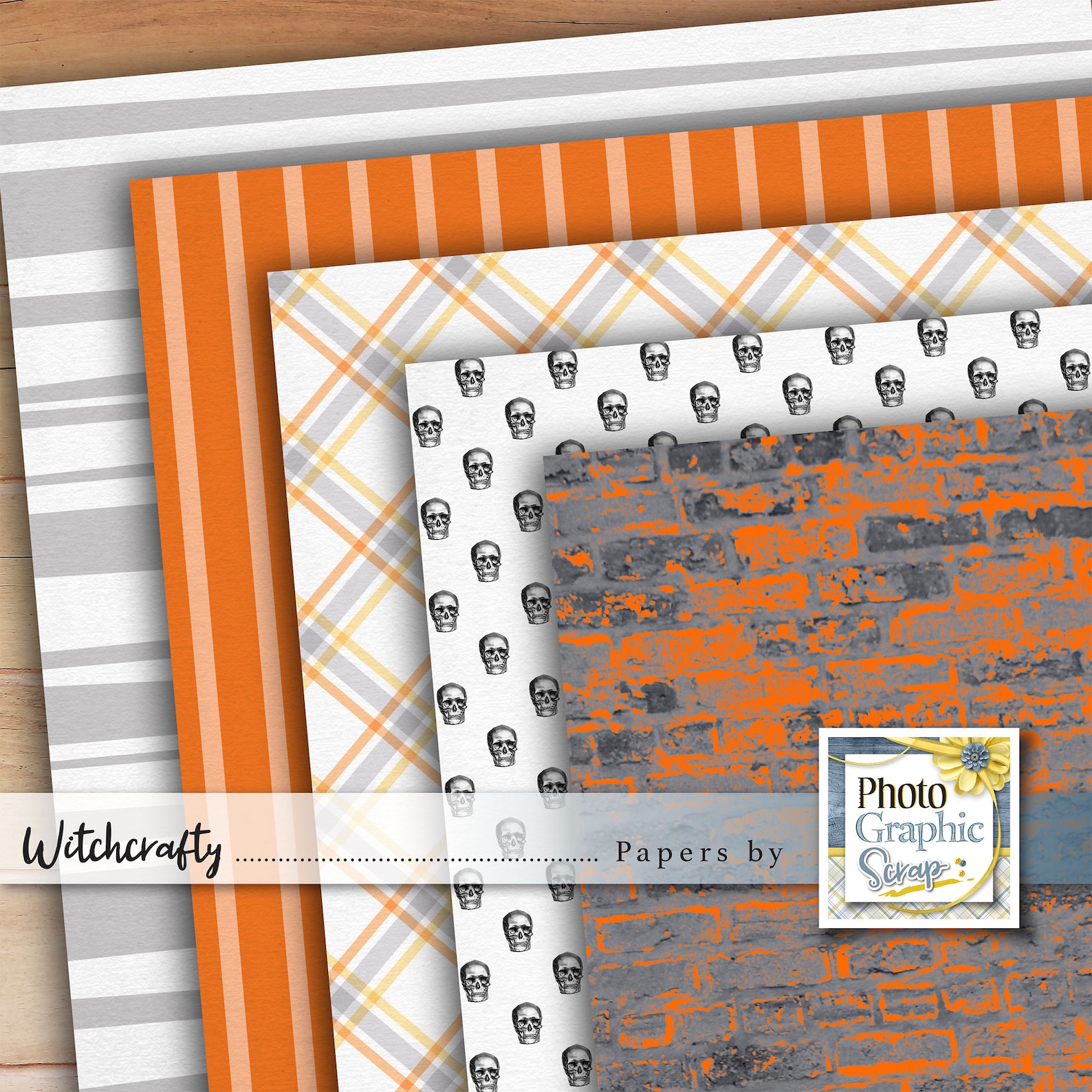 Halloween Digital Scrapbook Papers Printable Papers Pattern - Etsy