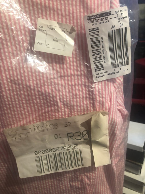 Pink stripe Bloomingdales suit