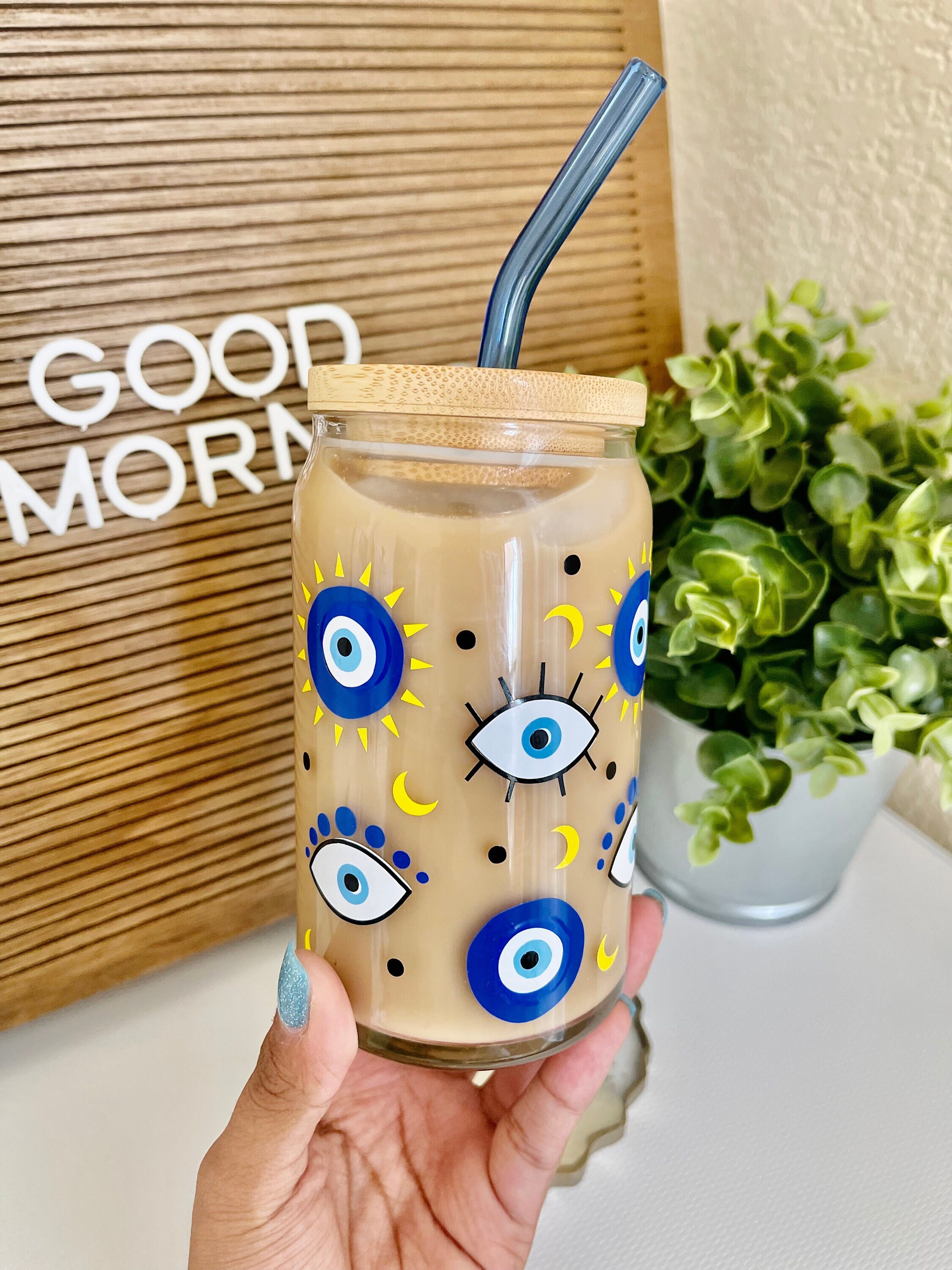 Evil Eye Beer Glass Can I Evil Eye Glass Coffee Cup I Evil Eye Soda G…