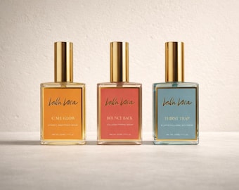 LalaLoca Serum Trio: Hydratisierende Hyaluronsäure, Vitamin C Aufhellend, Collagen Straffend