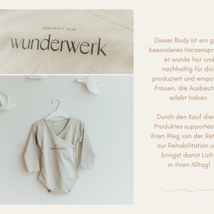 Babybody Du bist ein Wunderwerk sand fair bio nachhaltig Babykleidung Geschenk zur Geburt Babygeschenk Babyshower Segnung Taufe christlich Bild 4