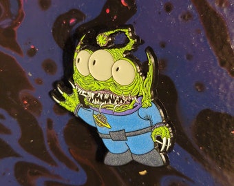Toy Story Alien Glow In The Dark Horror Pin, Jacket Bag Hat Pin (1.5 Inch)