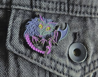 Opossum Axe 1.5 Inch Glow In The Dark Pin! Possum Jacket Bag Hat Pin