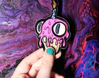 Chica's Cupcake Five Nights At Freddy's 4 Inch Vinyl Sticker FNAF Let's Eat