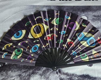 Eyeballs Clack Fan | Large Hand Fan Mimic Monster Horror