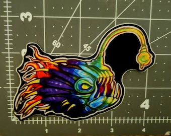 Rainbow Angler Fish 4 Inch Vinyl Sticker (Outer Wilds)