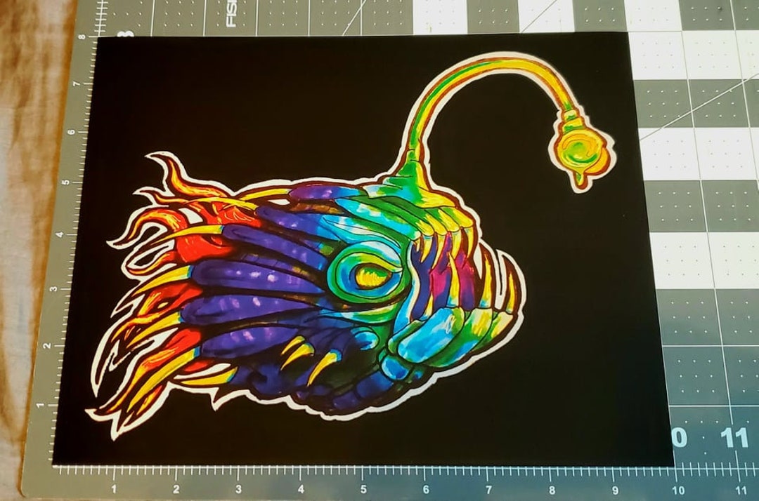 Rainbow Anglerfish Print outer Wilds - Etsy Australia