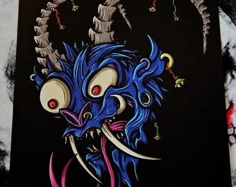 Krampus Holiday Print
