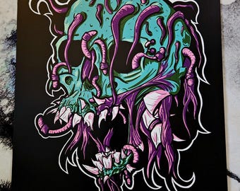 Worm Skull Print