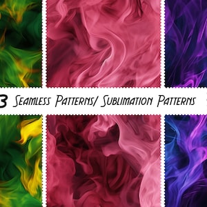 Seamless Assorted Multi-Colored Fire Digital Pattern, Instant Download, JPEG, 300 DPI, 12X12