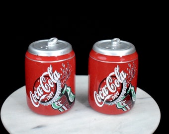 BRAND NEW Coca-Cola Enamel Ware Salt And Pepper Shaker Set Drink Coca-Cola