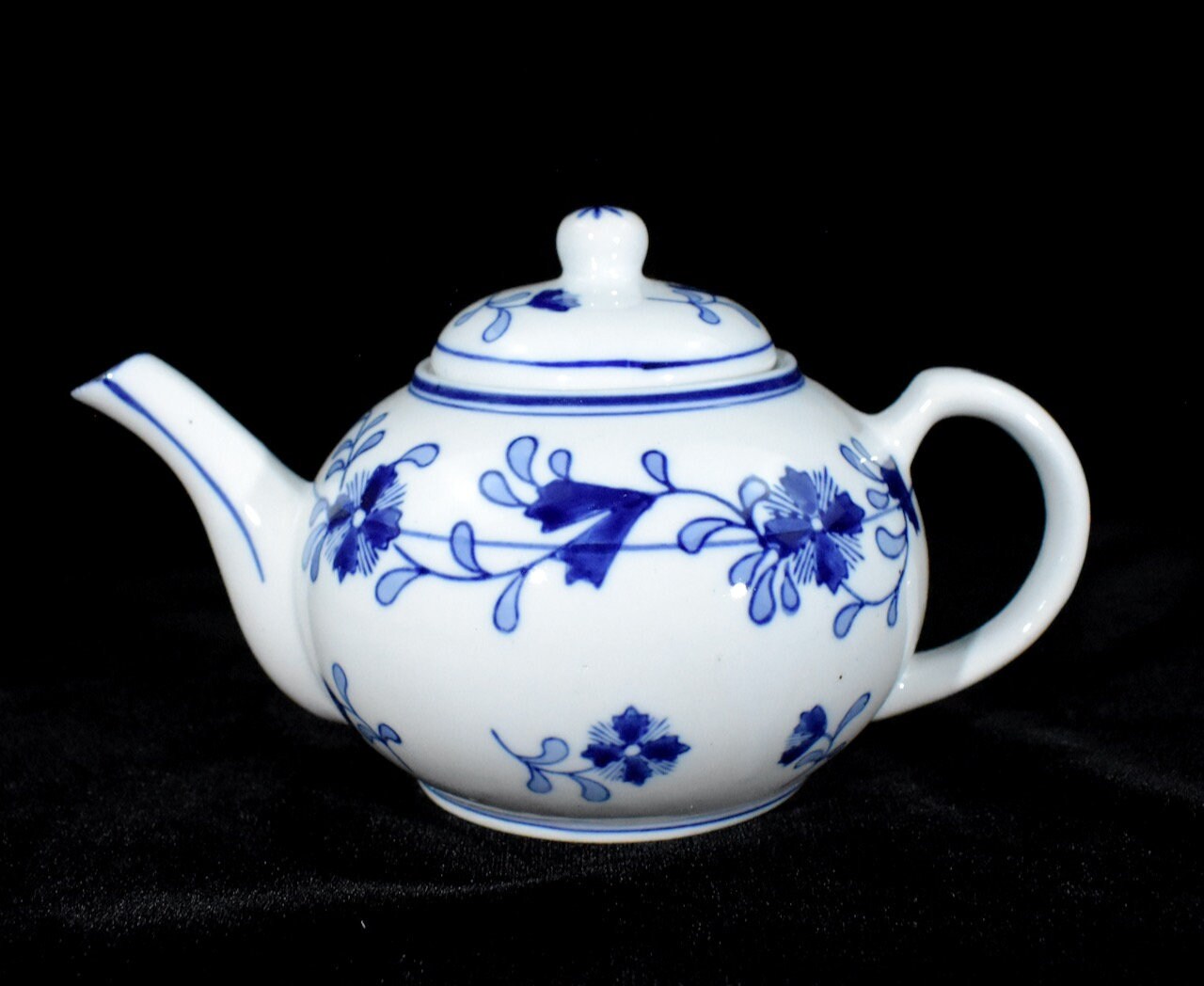 Blue and White Teapot Handpainted China Etsy