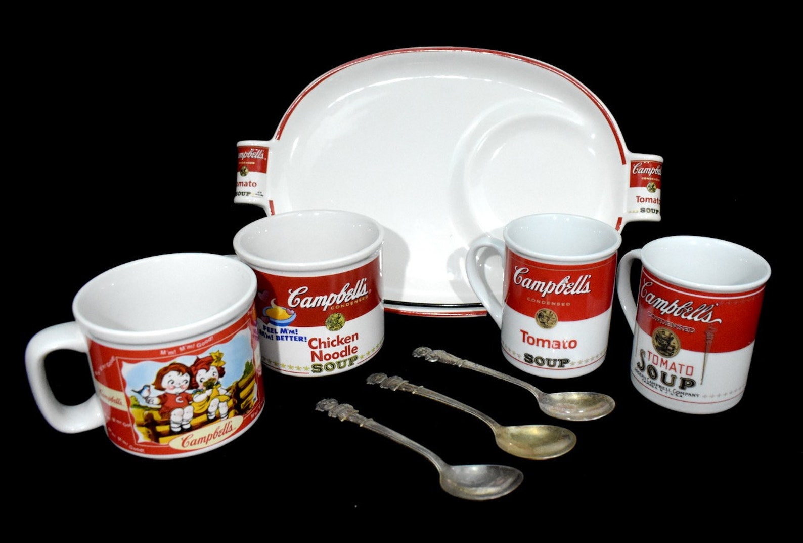 Vintage Campbell Soup Set w/Spoons 8 Pieces Etsy