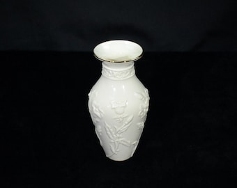 Lenox Vase, Floral Meadow, White Porcelain Vase