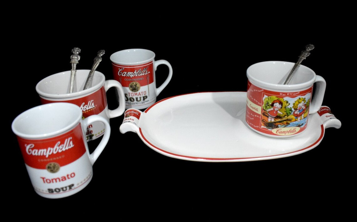 Vintage Campbell Soup Set w/Spoons 8 Pieces Etsy