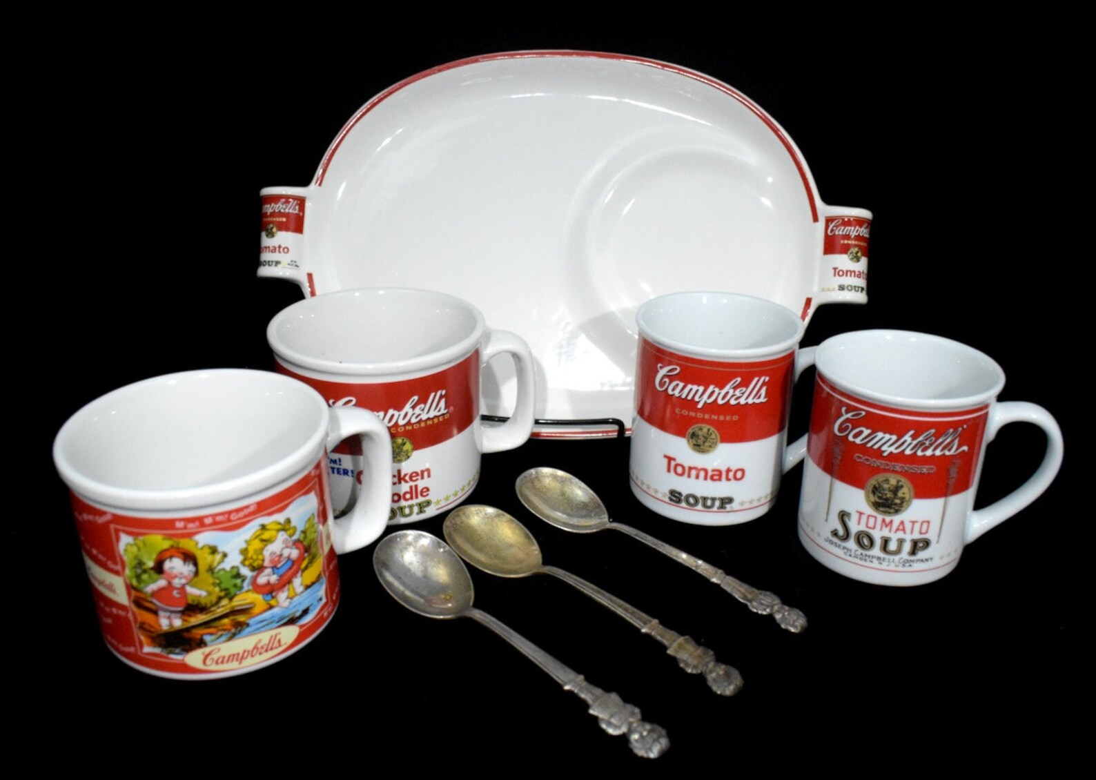 Vintage Campbell Soup Set w/Spoons 8 Pieces Etsy
