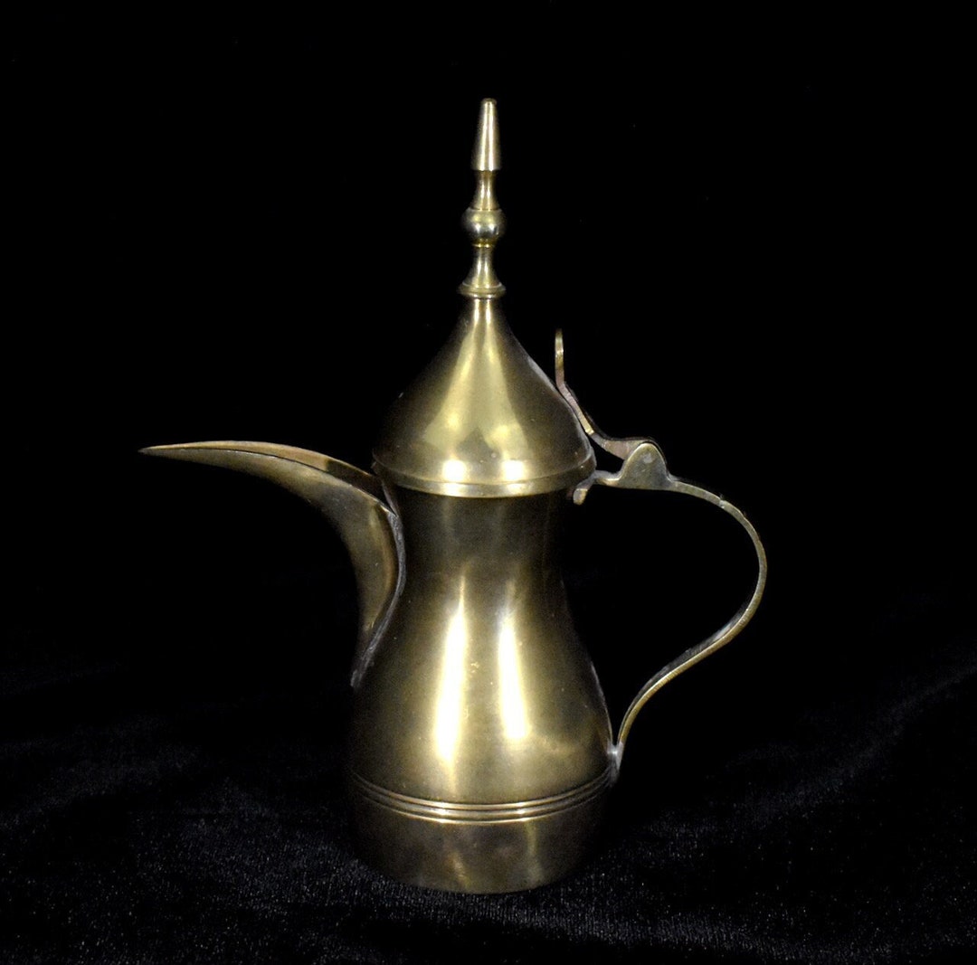 Brass Teapot Dallah Style Smooth Finish Etsy