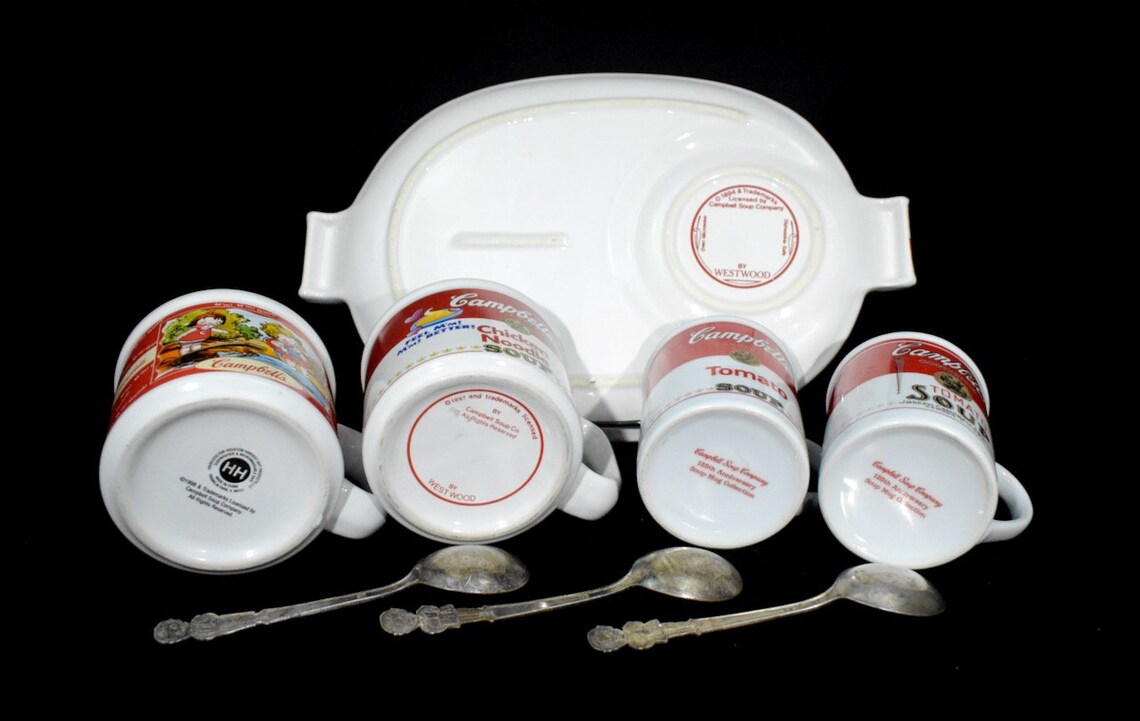 Vintage Campbell Soup Set w/Spoons 8 Pieces Etsy