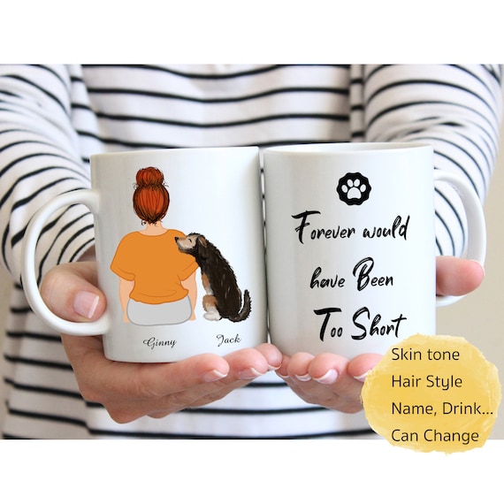 personalized girl and dog mug