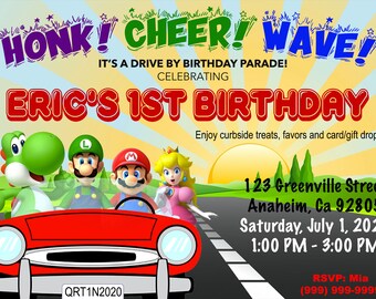 Mario Invitations Etsy Mario Invitations Etsy