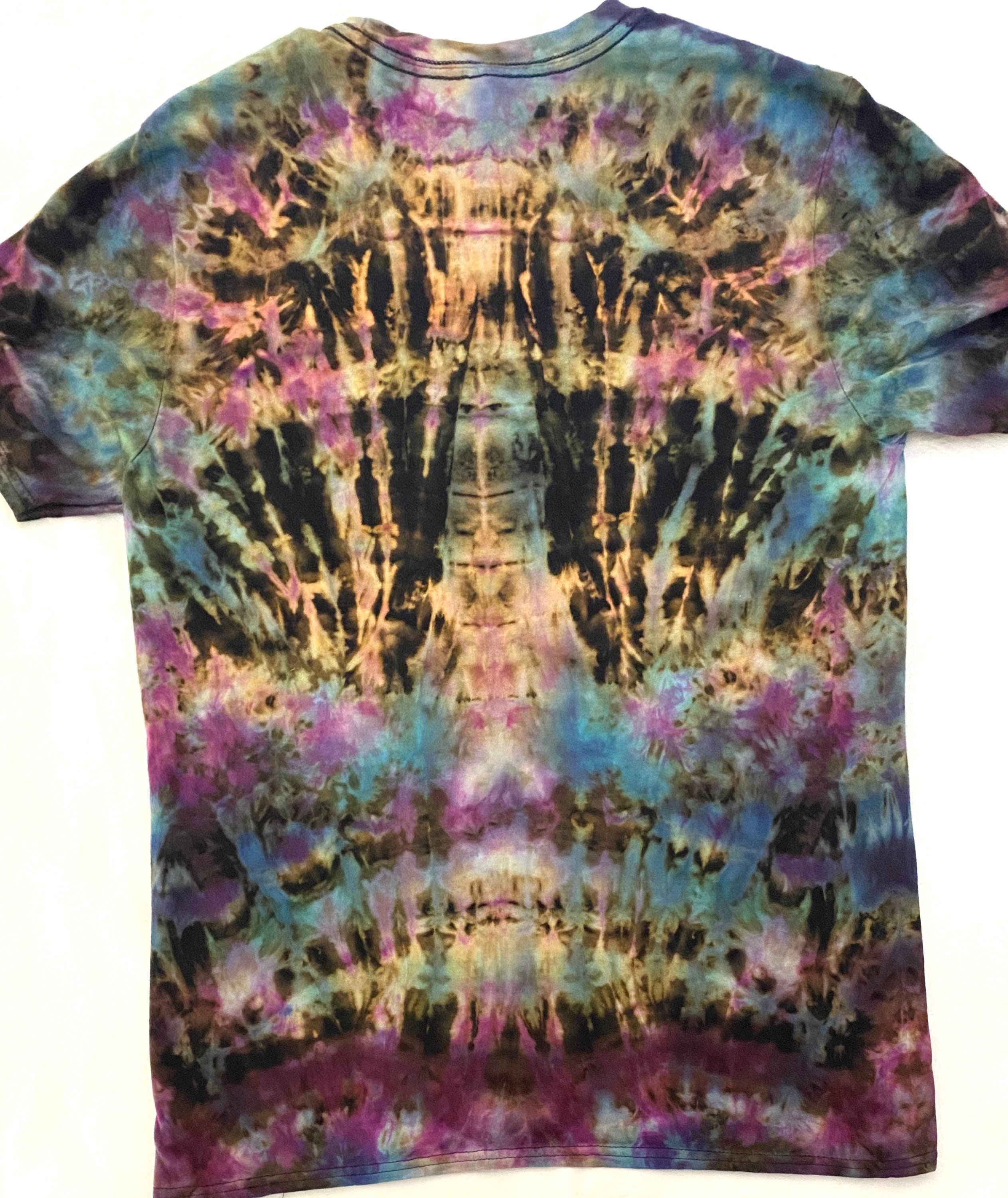 Bleach tie dye shirt. Large ice dye shirt. Tie dye shirt. Etsy