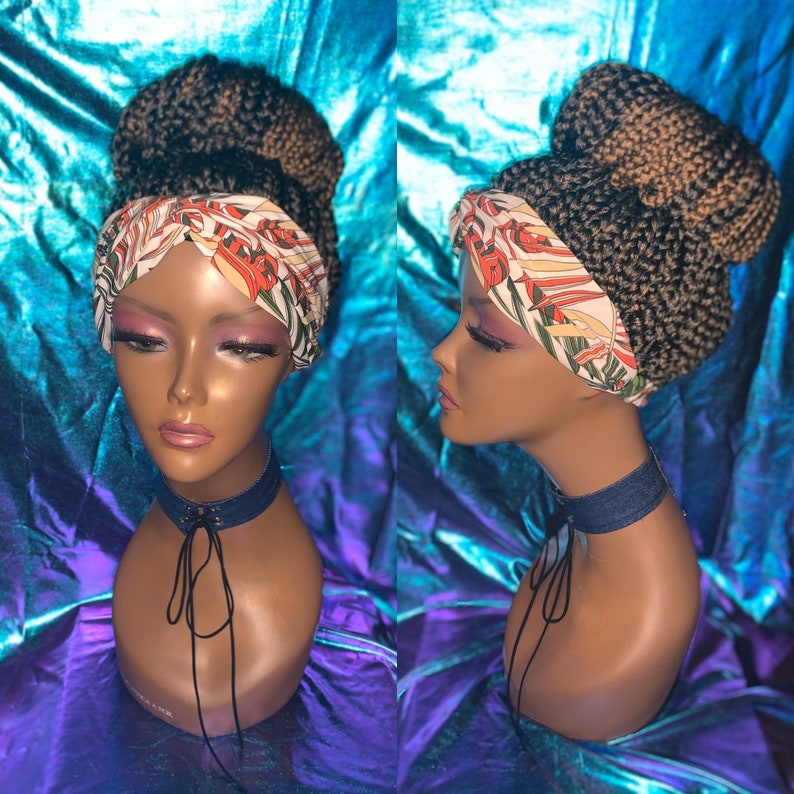 Braid Bun Wig Etsy