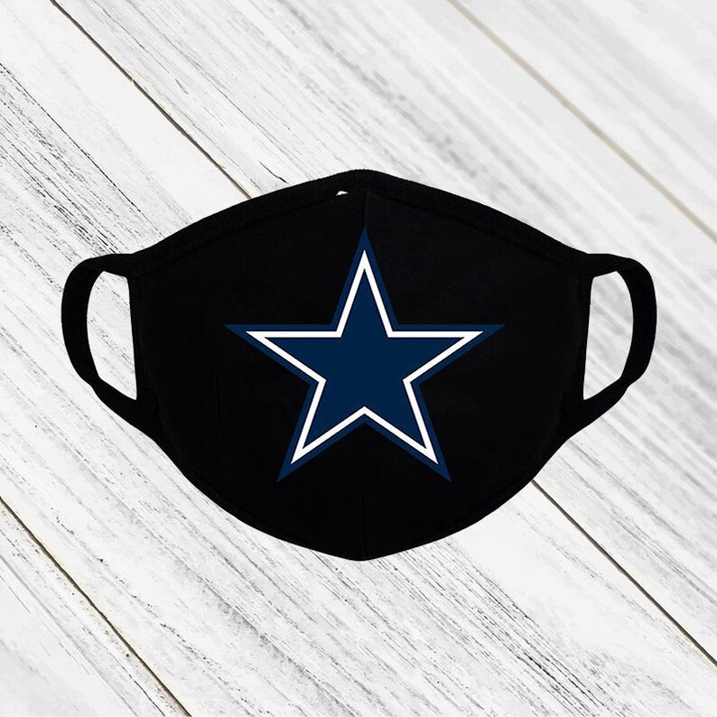 Dallas Cowboys Face Maskreusable Face Maskwashable Face Etsy