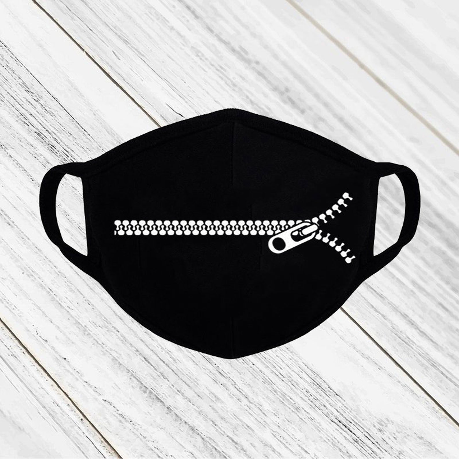 Zipper Face Maskzip Face Maskreusable Face Maskwashable Etsy