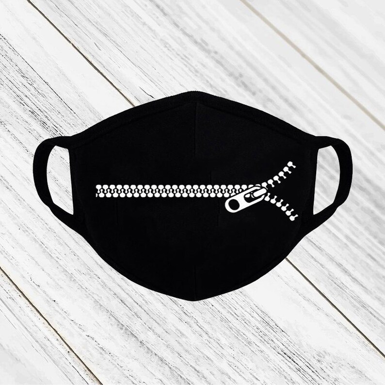 Zipper Face Maskzip Face Maskreusable Face Maskwashable Etsy