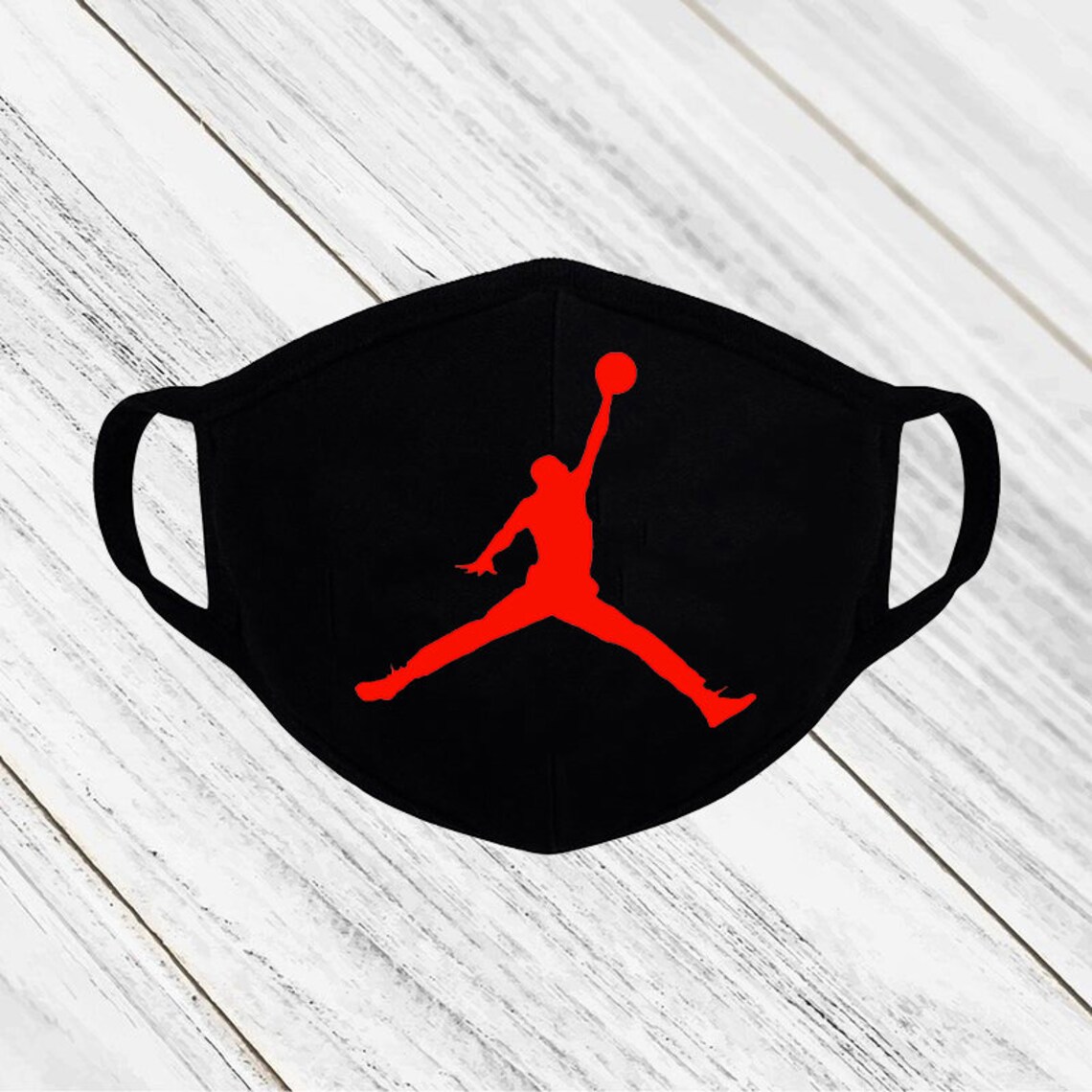 Air Jordan Jumping Man Face Mask Jumpman Inspired Face Mask Etsy