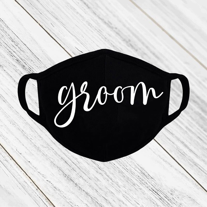 Groom Face Mask Bride and Groom Face Mask Wedding Face Mask Etsy