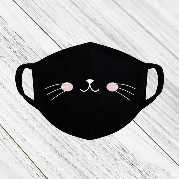 Kawaii Cat Face Mask-Reusable Face Mask-Washable Face | Etsy