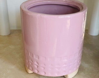 Pink Ceramic Planter, Indoor Plant Pot 7.5cm