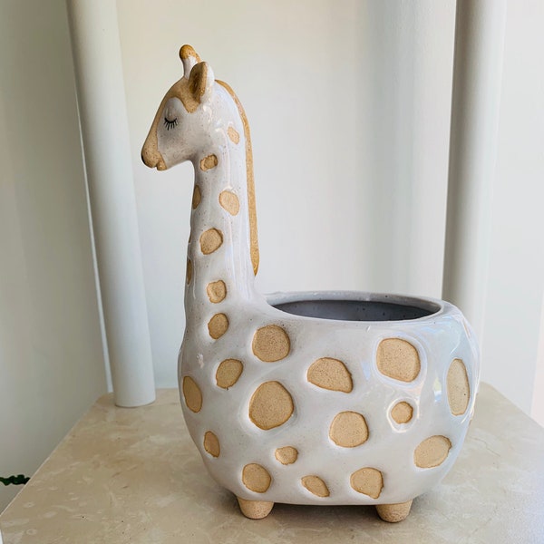 Gina Giraffe Cache Pot, Indoor Plant Pot, Planter