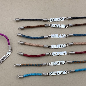 Leather ID Bracelet