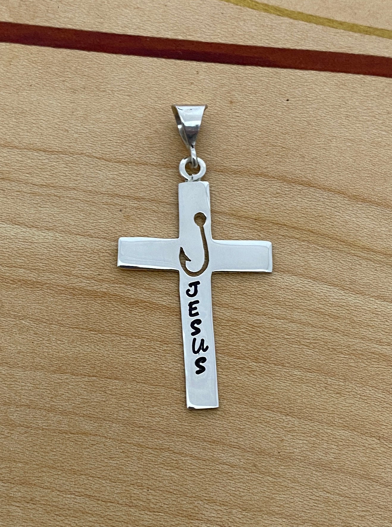 broken fish hook cross Pendant Ambriz Jewelry This reverent Twister cross necklace by M Twister Cross and Fish Hook