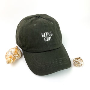 Embroidered &quot;Beach Bum&quot; Dad Hat- Various Hat Color Options