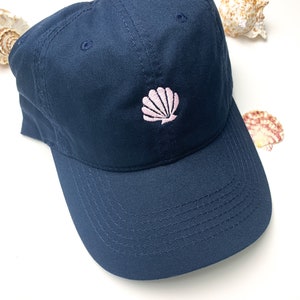 Embroidered Scallop Seashell Dad Hat- Various Hat Color Options