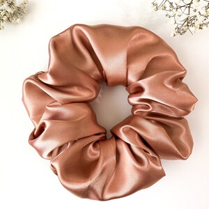 Satin Blush Large Hair Scrunchie XL Hair Tie