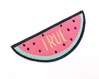 Personalisierter gestickter Name Bügelbild Sommer Wassermelone