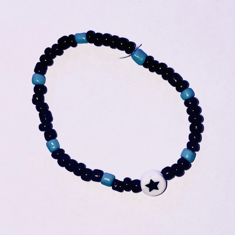 Blue Star Beaded Bracelet image 1