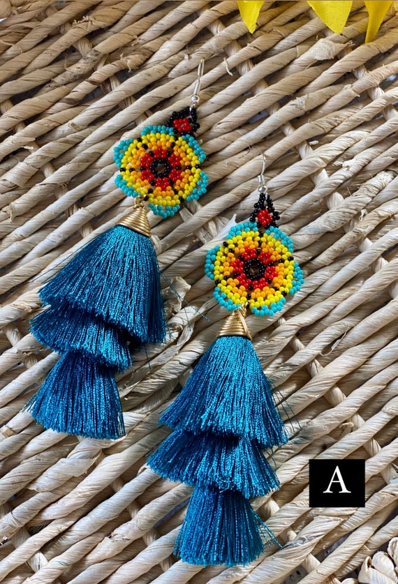 Beautiful beaded earrings deals