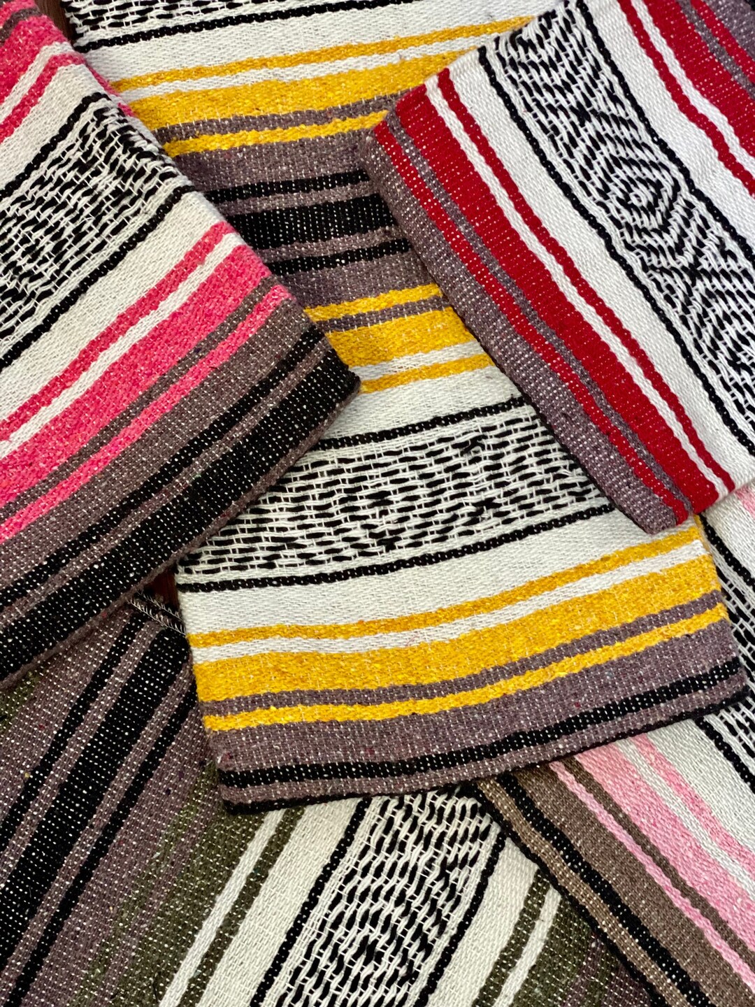 Handmade Mexican Blanket,saltillo, Falsa,serape Handwoven,mexican