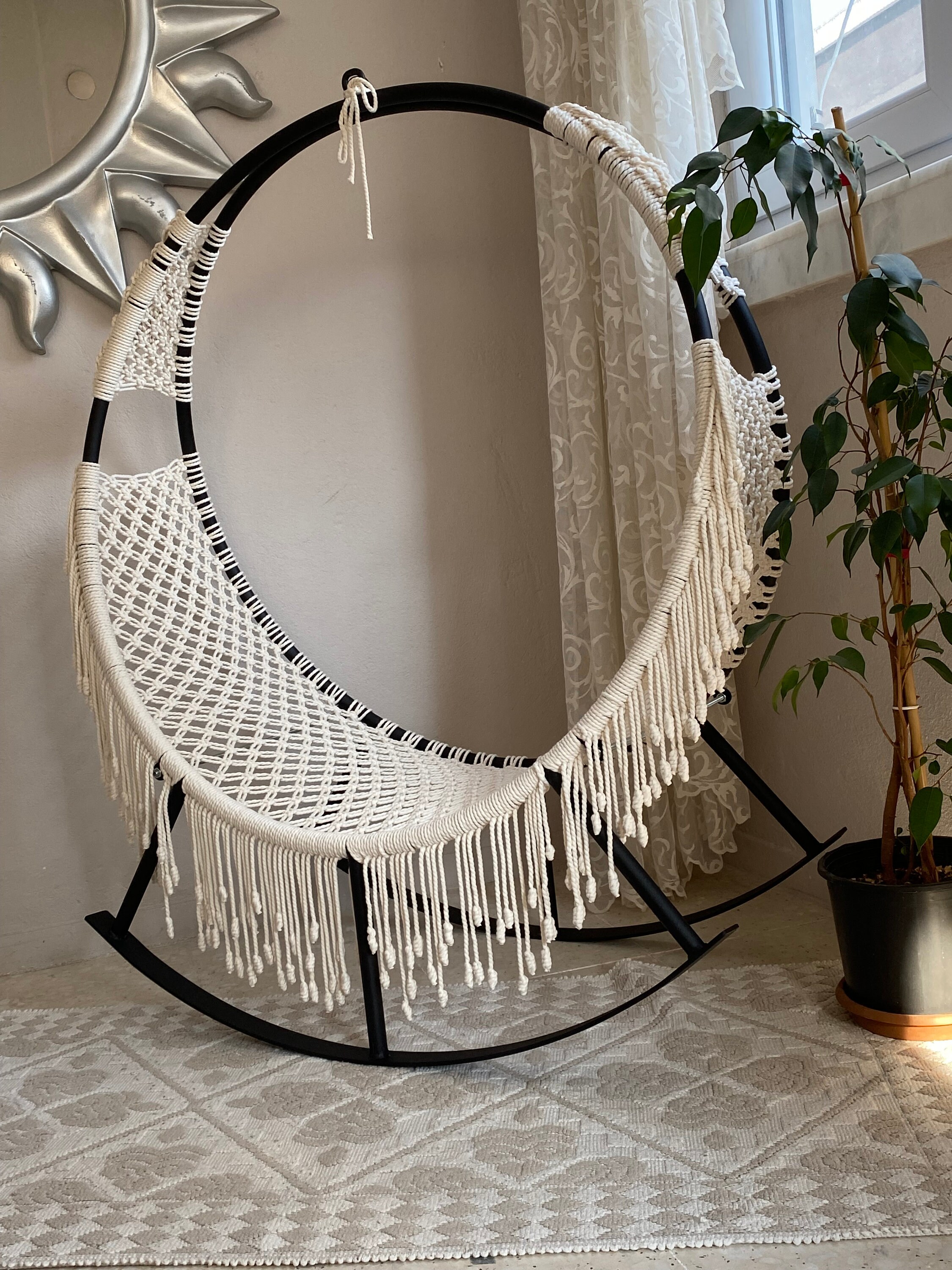 Indoor swing chair with stand for adults hotsell