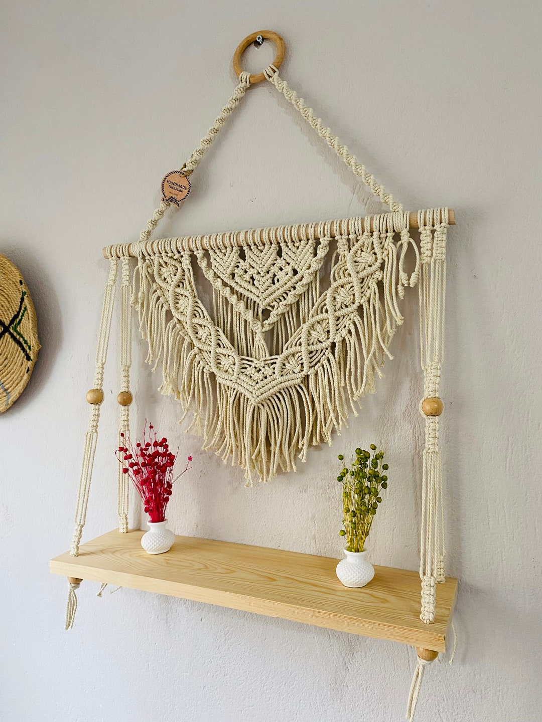 Boho Hanging Shelf Macrame Wall Shelf Farmhouse Decor Baby Etsy